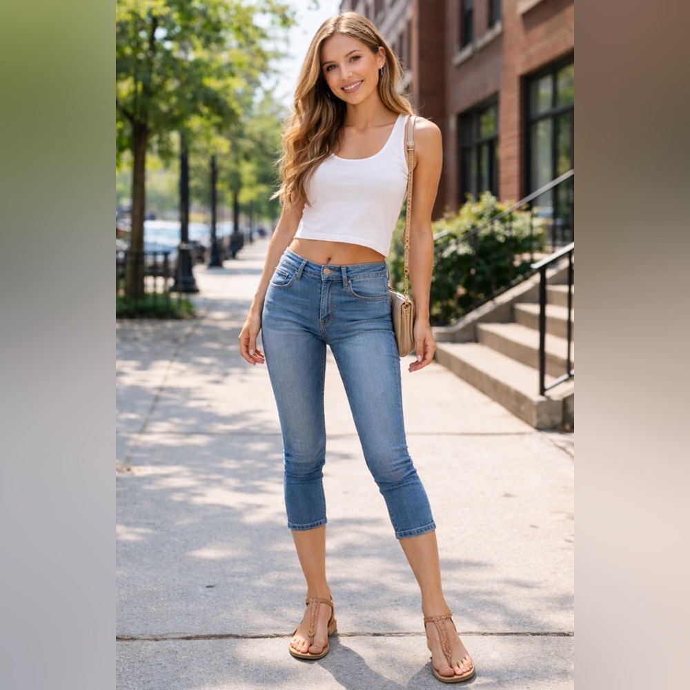 Rag & Bone Low Rise Cropped Capri Jeans Size 25